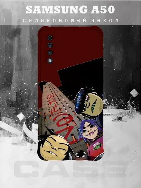 PRINTberries Чехол на SAMSUNG A50 с принтом Gorillaz