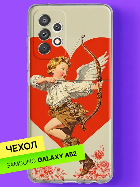 Samsung Чехол на A52 A52s с принтом Ангел любви