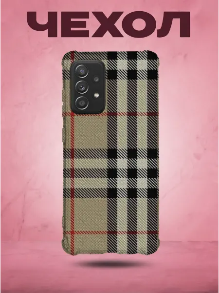SakuraCase Чехол на Samsung A52 с принтом burberry