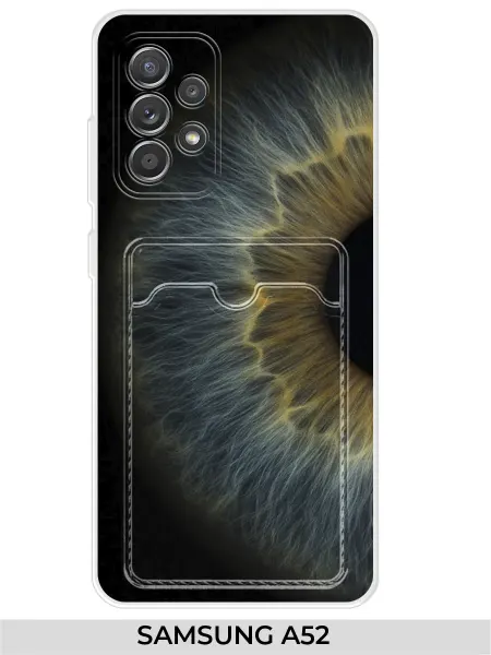 NOOTO Чехол с карманом на Samsung A52 (для Самсунг А52) Глазунья