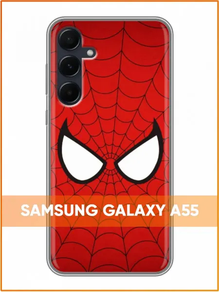 Case Face Чехол на Samsung Galaxy A55 с принтом Человек Паук глаза