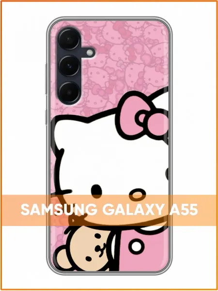 Case Face Чехол на Samsung Galaxy A55 с принтом Хеллоу китти