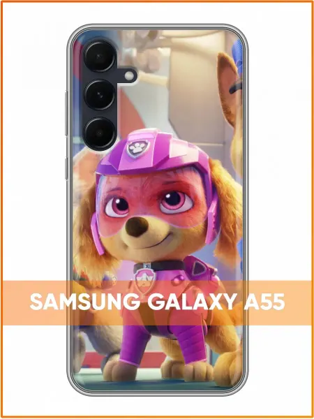 Case Face Чехол на Samsung Galaxy A55 с принтом Щенячий патруль