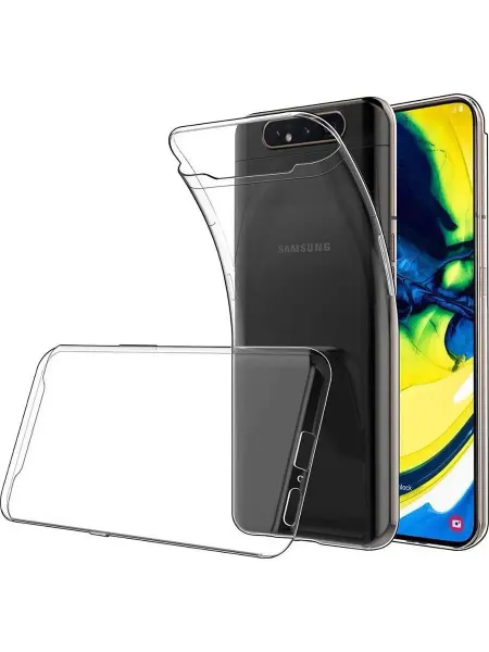 Mobileplus Чехол на Samsung Galaxy A80 прозрачный cиликоновый бампер