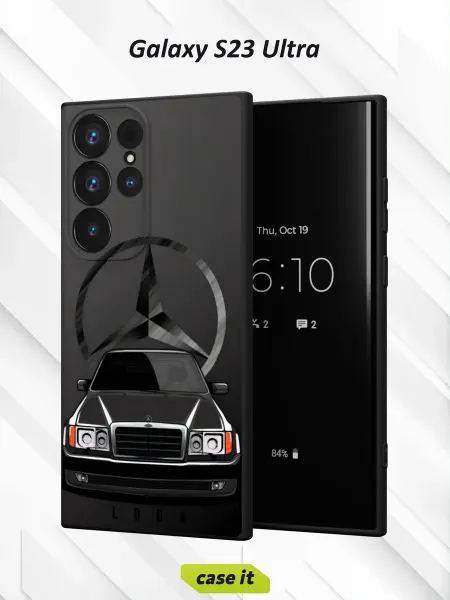 Case it Чехол на Samsung S23 Ultra принт Mercedes-Benz E-Class W124