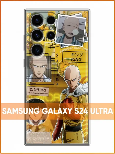 Case Face Чехол на Samsung Galaxy S24 Ultra с принтом Аниме OnePunch