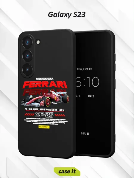 Case it Чехол на Samsung S23с принтом Ferrari SF-25