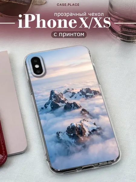 Case Place Чехол на iPhone X iPhone XS горы