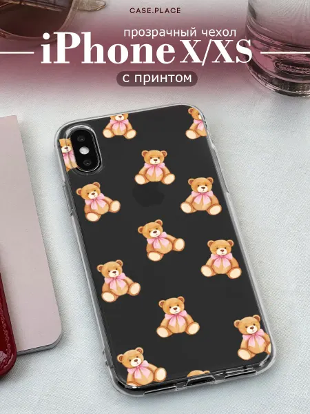 Case Place Чехол на iPhone X iPhone XS мишка
