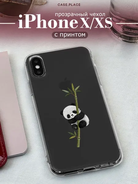 Case Place Чехол на iPhone X iPhone XS панда