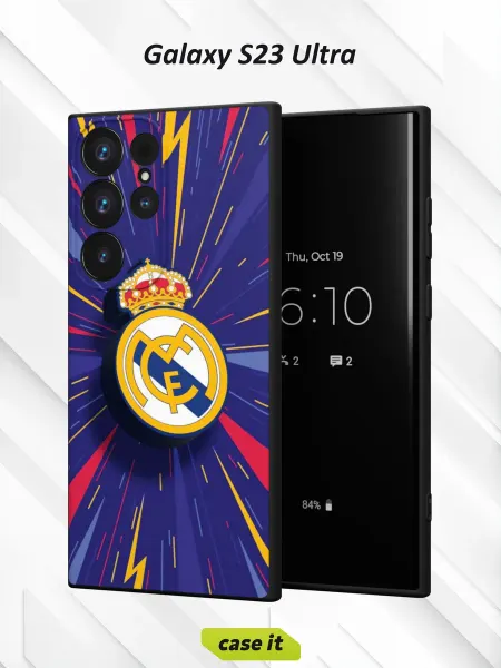 Case it Чехол на Samsung S23 Ultra с принтом Реал Мадрид УЕФА
