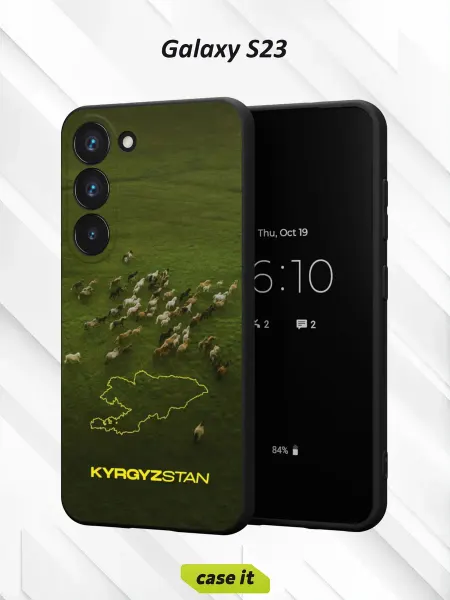 Case it Чехол на Samsung S23с принтом Кыргызстан