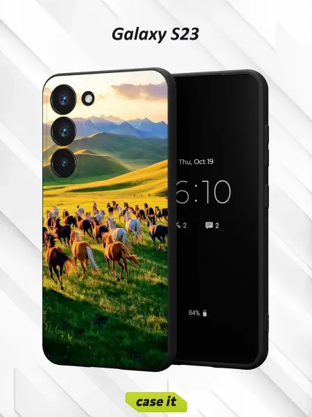 Case it Чехол на Samsung S23с принтом Лошади