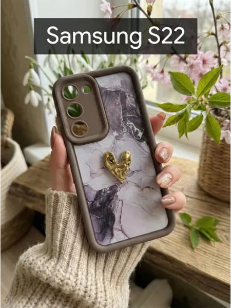 Good Luck Clover Чехол на Samsung s22 Мрамор