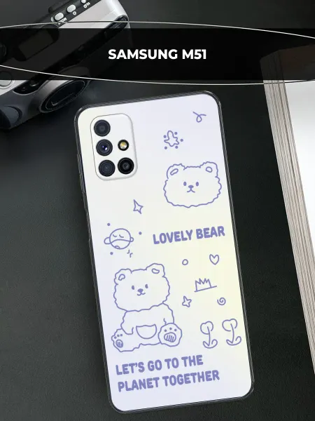 Samsung Чехол на Galaxy M51 с медведем