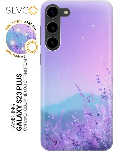 SLVGO Чехол на Samsung Galaxy S23+ с цветами
