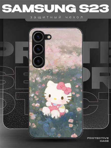 MeowCase Чехол на Samsung S23 с принтом хеллоу Китти