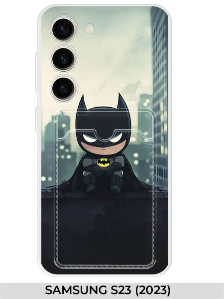 NOOTO Чехол с карманом на Samsung S23 (для Самсунг с23) Бэтмен