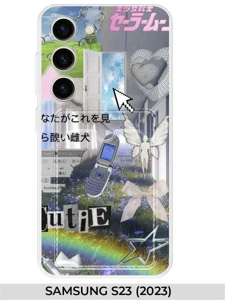 NOOTO Чехол с карманом на Samsung S23 (для Самсунг с23) Демоны