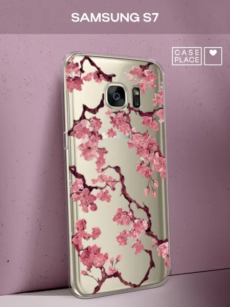 Samsung Чехол на S7 сакура