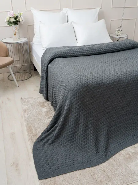Shetrik Home Плед на диван накидка 200х220 вязаный