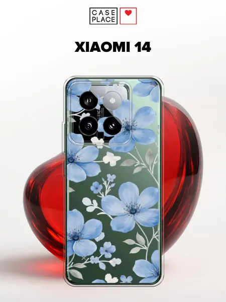 Xiaomi Чехол на 14 с цветочками