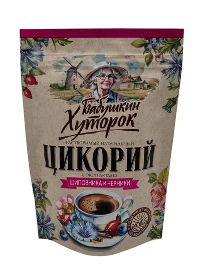 Цикорий Бабушкин Хуторок "Шиповник и Черника", растворимый, 100 г