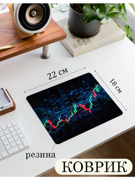 Коврик для мыши, 22 на 18 см - Трейдинг
