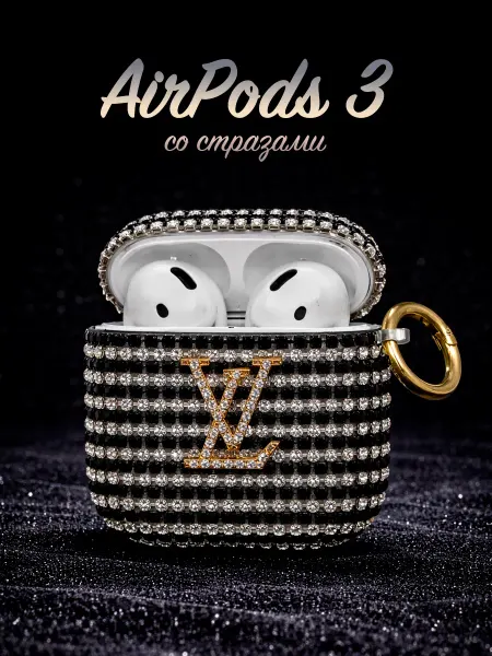 Take Case Чехол на AirPods 3 со стразами Louis Vuitton