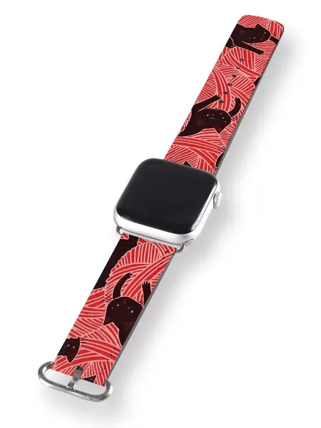 Каждому Своё Animals Ремешок для Apple Watch 42 44 с принтом Японские коты