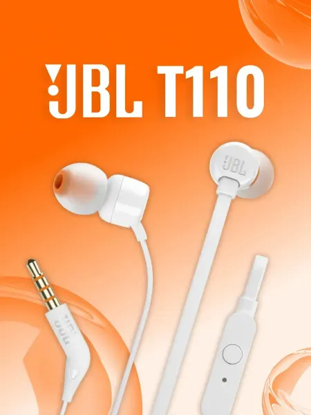 JBL Наушники T110 проводные белые