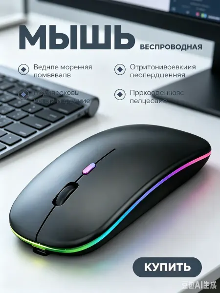 PERFEO Мышка беспроводная для ноутбука