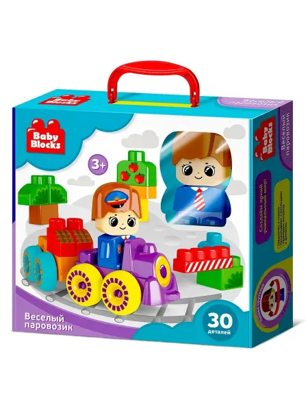 Конструктор Baby Blocks «Веселый паровозик» 30 деталей