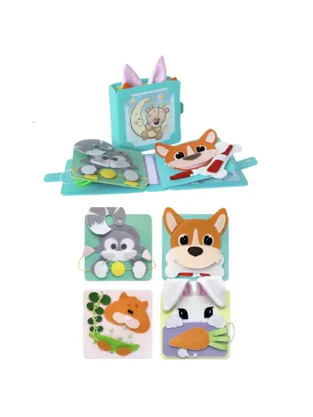 MimiBabyBook Книга для малышей - игрушка развивающая из фетра тактильная