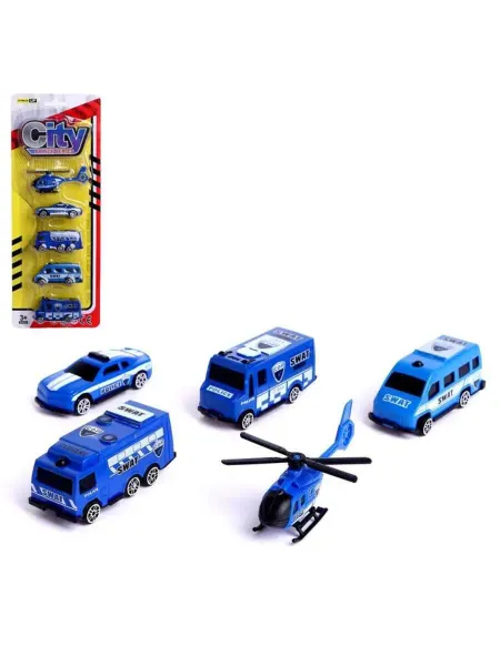 Нет бренда Набор детских машинок Полиция для игры