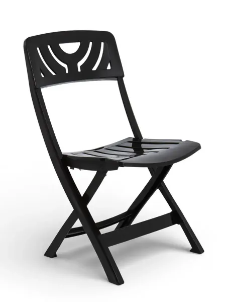<> Складной пластиковый садовый стул, цвет шоколад