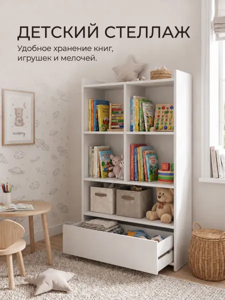 Стеллаж универсальный напольный детский