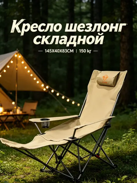 Кресло шезлонг складной