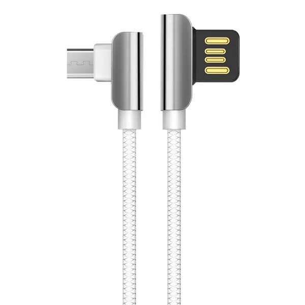 Кабель USB HOCO U42 угловой USB - MicroUSB, 2.4А, 1.2 м, белый
