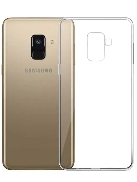 Rayzon market Чехол на Samsung Galaxy A8+ 2018 прозрачный cиликоновый