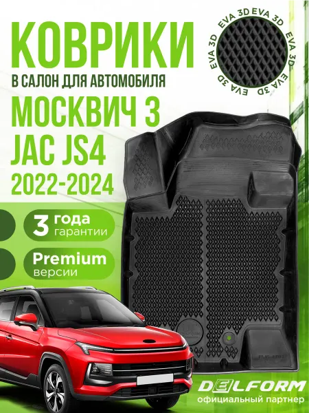 DELFORM Коврики для автомобиля Москвич 3 и JAC JS4 (2022-2024)