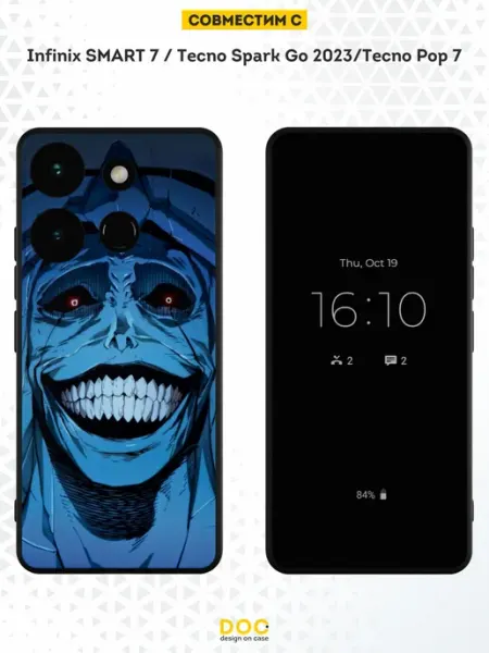 DesignOnCase Чехол на Infinix SMART 7 Spark Go 2023 Pop 7 принт Аниме