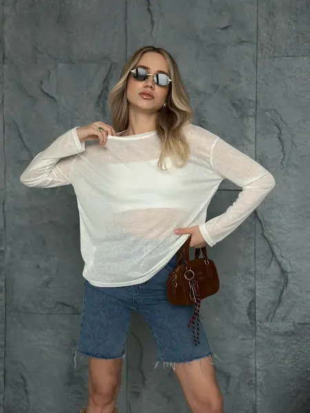 Hali&Style Лонгслив прозрачный полупрозрачный