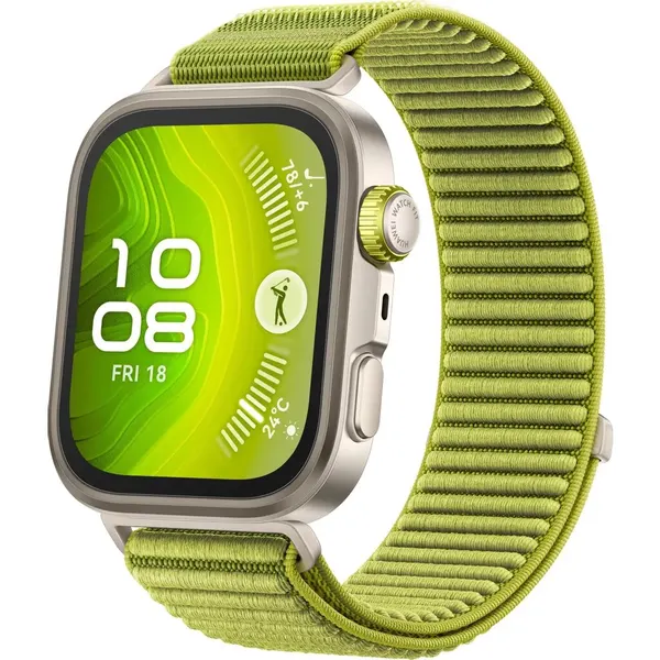 Смарт-часы HUAWEI Watch FIT 4 Pro (2025), нейлоновый ремешок, зеленый (55020FAG)