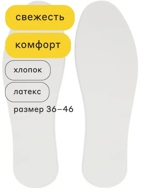 Штрих' Стельки антибактериальные летние