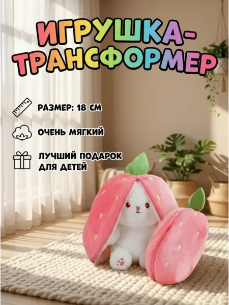ADA Toys Плюшевая игрушка трансформер заяц подарок детям