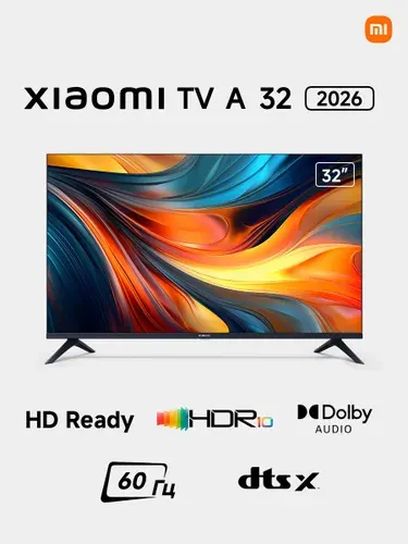 Xiaomi Телевизор TV A 2026 32″ HD, черный