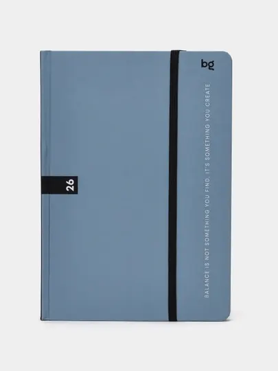 Ежедневник датированный 2026, А5, 7БЦ BG"Monochrome. Fog", серый, soft touch