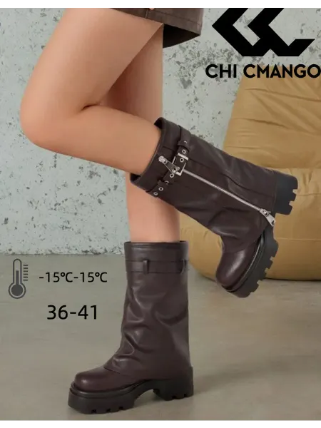 CHI CMANGO Зимние сапоги-тюбики на толстой подошве