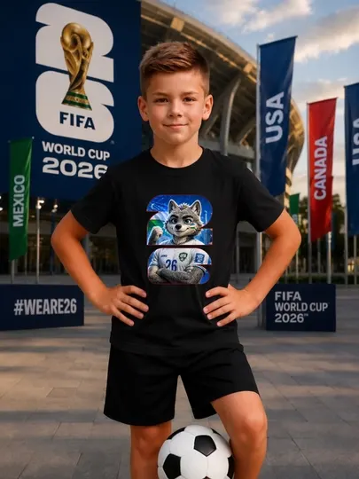 Детские футболки с принтом сборной Узбекистана по футболу, FIFA WORLD CUP 2026